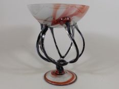 A Venetian Style Glass Tazza