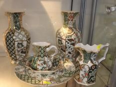 A Pair Of Masons Vases & Other Masons Ironstone It