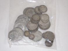 A Bagged Quantity Of Pre-1947 Coinage