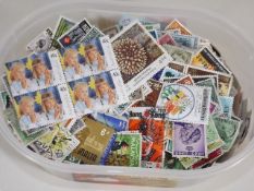 A Tub Of Mixed Stamps