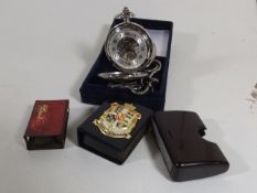 A Skeleton Pocket Watch & Other Items