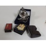 A Skeleton Pocket Watch & Other Items