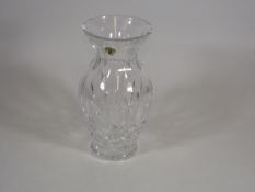 A Waterford Crystal Cut Glass Flower Vase