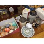 German Steins, Whisky Jug & Other Items