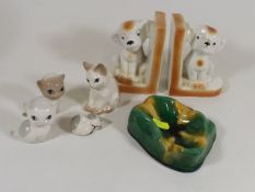 Three Seizler Cats & Other Ceramic Items