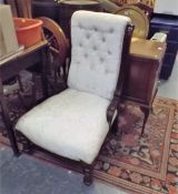 A C.1900 Upholstered Salon Chair