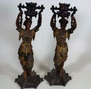 A Pair Antique Regency Style French Candleholders