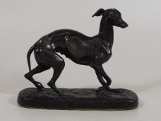 C.1900 Spelter Model Of Whippet Type Dog