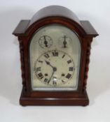 A German Mahogany Cased Mantle Clock