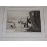 Rex Scott Newlyn Harbour Signed Print