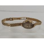 A Ladies 9ct Gold Watch A/F