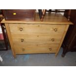 A Antique Waxed Satinwood Chest Of Drawers