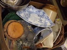 A Boxed Quantity Of Ceramics & Other Items