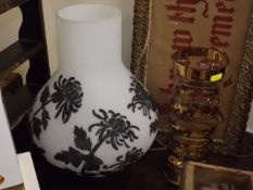 A Large Cameo Glass Vase & One Other Vase