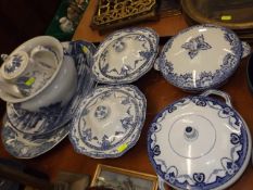 A Quantity Of Blue & White Ceramics Inc. Contents
