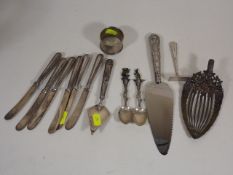 A Collection Of Silver & White Metal Items