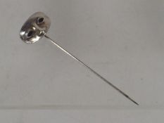 A Victorian Silver Mask Tie Pin