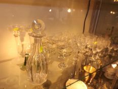An Antique Decanter & A Quantity Of Glassware