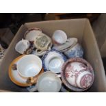 A Box Of Oversized Cups & Saucers