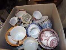 A Box Of Oversized Cups & Saucers