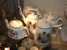 Five Commemorative Teapots