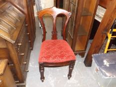Six Late Victorian Mahogany Dining Chairs