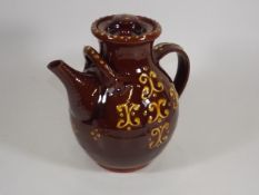 A Large John Pollex Slipware Teapot