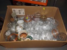 A Box Of Glassware & Other Items
