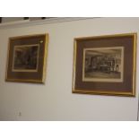 Two Framed Engravings, Signed