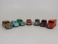 Six Vintage Dinky Cars & One Corgi, Unboxed