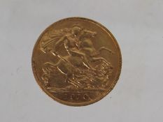 British Half Gold Sovereign 1910