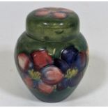 An Early 20thC. Moorcroft Anemone Lidded Jar Potte