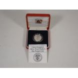 A Silver Proof Piedfort One Pound Coin