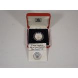 A Silver Proof Piedfort One Pound Coin