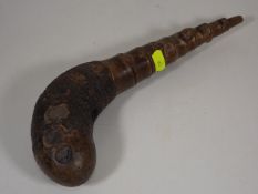 A 19thC. Tibetan Bamboo Root Opium Pipe