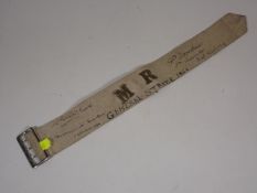 A 1926 General Strike Armband Signed By Railway In
