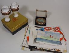 A Quantity Of Cunard Shipping Line Memorabilia
