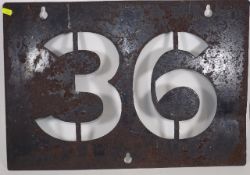 An Early 20thC. Tram Number Plate