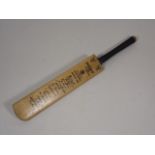 A 1953 Australia Miniature Cricket Bat Bearing Fac