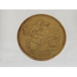 A Victorian Gold Five Pound Coin 40g