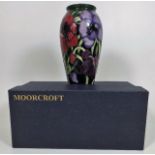 A Boxed Moorcroft Vase Anemone Tribute