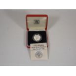 A Silver Proof Piedfort One Pound Coin