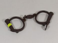 A 19thC. Set Of Handcuffs