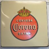 A Large Corona Lager Enamel Sign