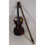 An Antique Violin Impressed To Rear Hopf With Impr