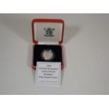 A Silver Proof Piedfort One Pound Coin