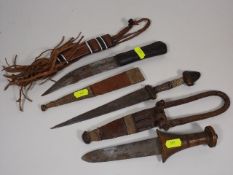 Three Antique Islamic Daggers, One With Snake Skin