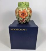 A Boxed Moorcroft Ginger Jar
