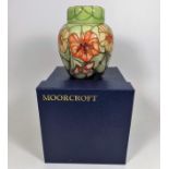 A Boxed Moorcroft Ginger Jar