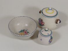 Three Early 20thC. Pieces Of Poole Pottery